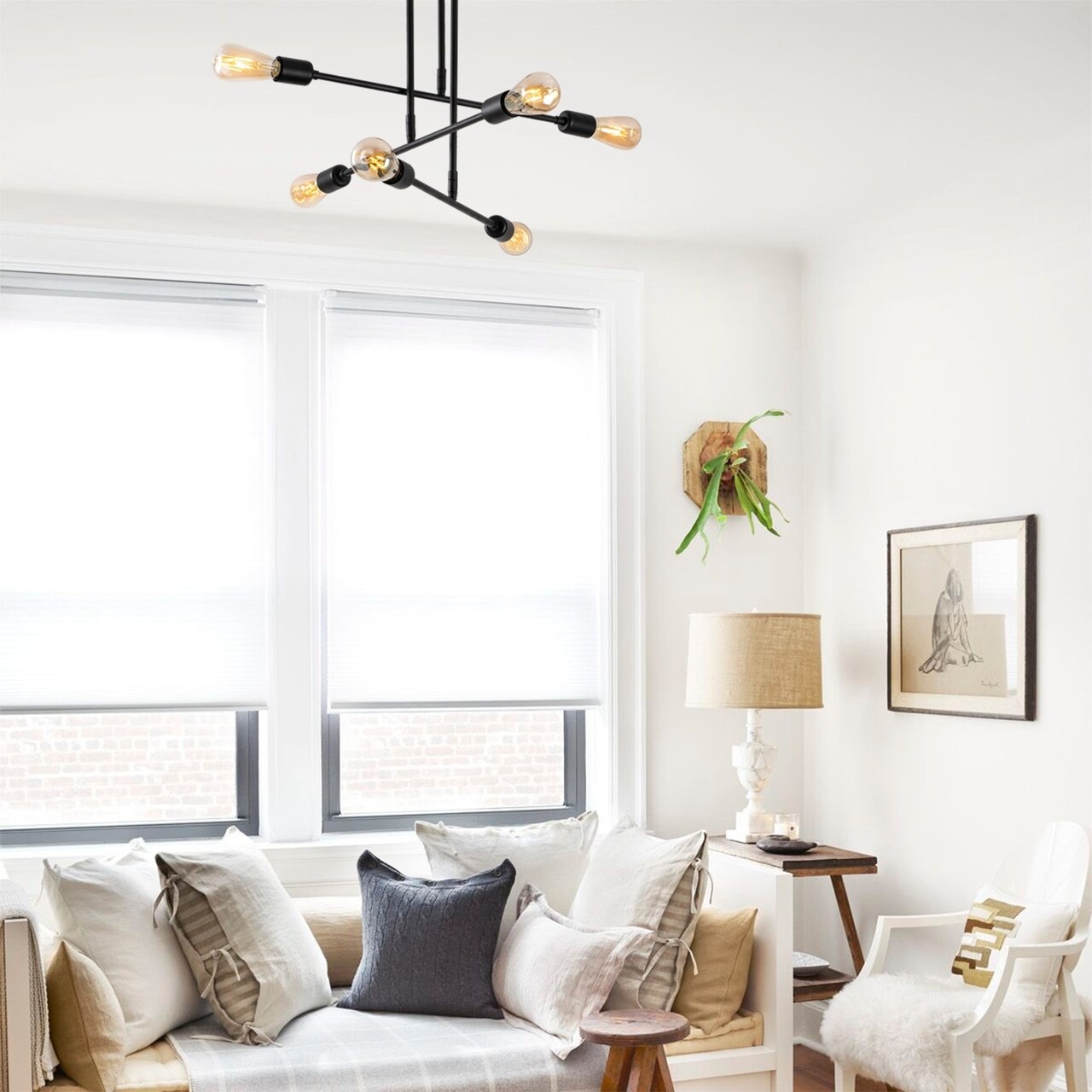 Candelabru, Nitid, Flower - 162 - AV, E27, 100 W, metal - imagine 7